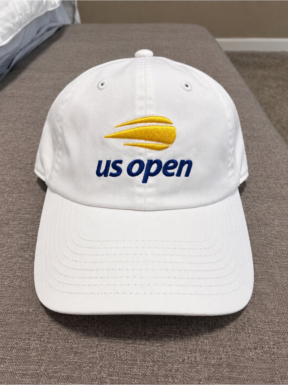 US Open American Needle Embroidered Tennis Cap White NWOT